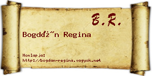 Bogdán Regina névjegykártya