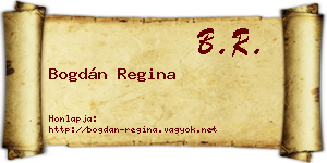 Bogdán Regina névjegykártya