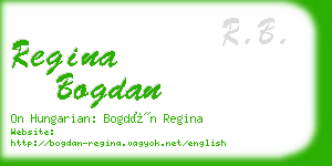 regina bogdan business card